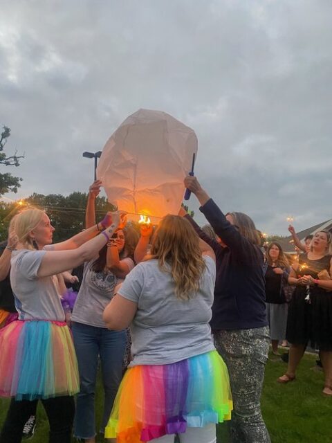 Rainbow tutus and remembrance lantern