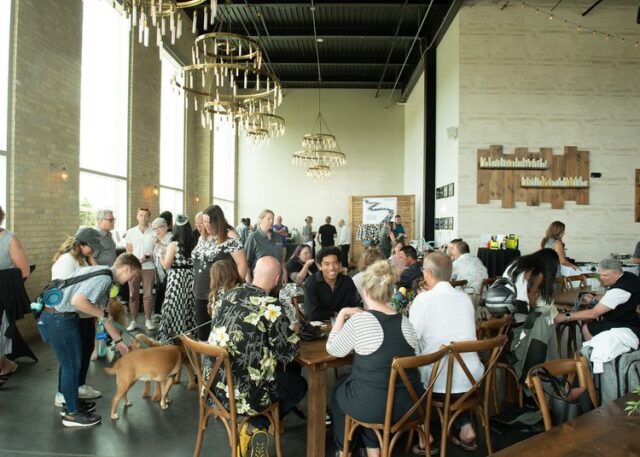 SendOff Celebration with guests gathering at Forgotten Star Brewery